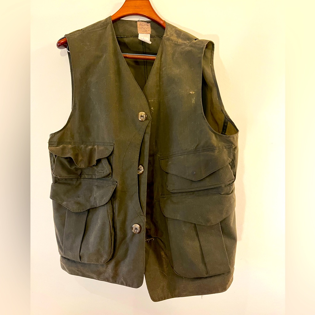 Vintage Filson Hunting / Fishing Cover Cloth Vest.